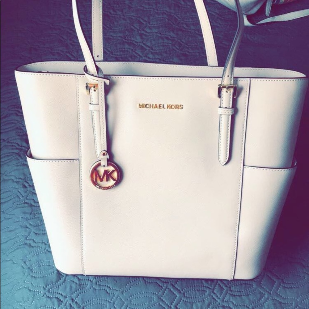Michael Kors saffiano tote soft pink